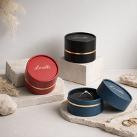 Colliers écologiques personnalisés, boîte en tube de carton kraft, tube en papier élégant pour cadeau, emballage cylindrique imprimé pour bijoux, cosmétiques, bagues