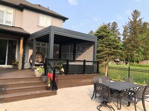 Pergola fixe en aluminium magique, imperméable, écologique, pavillon extérieur, structure durable <span class=keywords><strong>pour</strong></span> jardin, patio, balcon - Product Image 3