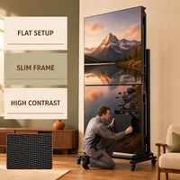 Affiche LED P2.5 pliable à économie d'énergie, ultra basse consommation, 4K HDR10, CMS basé sur le cloud, RDM, utilisation en intérieur, affichage couleur 170°