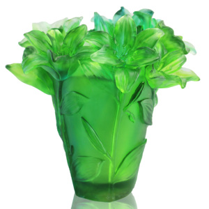 Wholesale Luxury Handmade Crystal Glass <b>Lily</b> <b>Vase</b> Home Decor OEM Custom Color FengMing Brand Model M Wholesale - Product Image 1