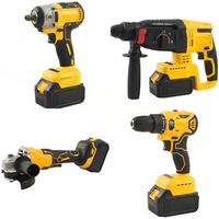 Kit de perceuse sans fil électrique portable LONSLEY 21V/18V avec batterie au lithium, outils électriques