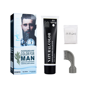 Crème colorante <span class=keywords><strong>pour</strong></span> <span class=keywords><strong>barbe</strong></span> noire 100ml, coloration permanente rapide en 5 minutes, sans ammoniaque, ingrédients biologiques non allergènes - Product Image 6