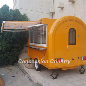 Camion de nourriture mobile avec cuisine complète <span class=keywords><strong>concession</strong></span> <span class=keywords><strong>mini</strong></span> remorque alimentaire portable petite remorque alimentaire ronde avec pare-soleil - Product Image 2