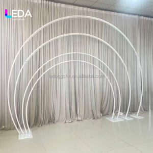 Arco de Metal Redondo Blanco Personalizado LEDA para Bodas, Soporte de Arco para Ceremonias, Fondo para Decoración de Bodas - Product Image 6