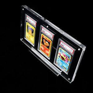 Nouveau support de carte graduée pour dalles PSAed 3 fentes Pokemoned 35PT cartes graduées boîtier acrylique cadre acrylique PSAED magnétique - Product Image 5