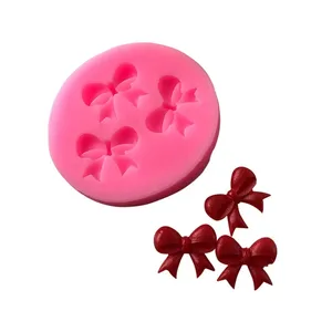 Moldes de silicona 3D con forma de lazo de XGY-29, utensilios de cocina para decoración de pasteles, fondant