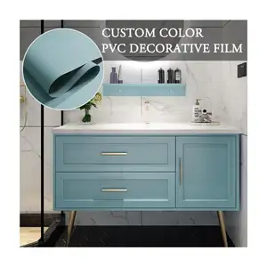 Anti-Scratch UV coating Profile Wrapping Mono Color Deco Film Furniture Foil Furniture Film for Kitchen Door MDF Board