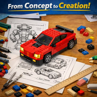 Blocs de construction en plastique ABS de haute qualité, service de production de conception personnalisée, cadeaux personnalisés