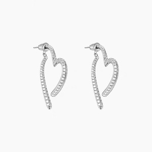 Pendientes Tiyo con Corte Asscher en Forma de Corazón, Color Dorado, para Uso Diario de Mujer, Chapados en Oro de 14K, Aleación de Zinc, Estilo Moderno, Zhejiang - Product Image 5