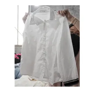 Top quality ed a buon mercato parsimonioso camicia bianca camicetta di seconda mano abbigliamento femminile usato balle di vestiti estivi per le donne
