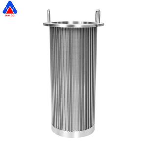 Cartouche filtrante en maille métallique perforée en acier inoxydable sur mesure avec bride, élément filtrant à fil cannelé - Product Image 1