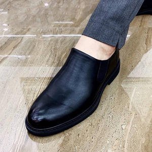 Chaussures en cuir pour hommes, modèle 2026, bout rond, style business, semelles confortables et souples, talons hauts - Product Image 2