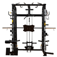 Estante multifuncional para sentadillas con Cable de construcción de cuerpo en casa, máquina de gimnasia Smith para entrenamiento de levantamiento de pesas