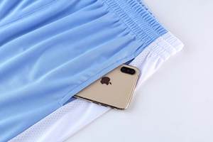 Set seragam basket jala bernafas, dengan saku yang baru dirancang cepat kering jersey basket Amerika untuk dewasa anak-anak - Product Image 5