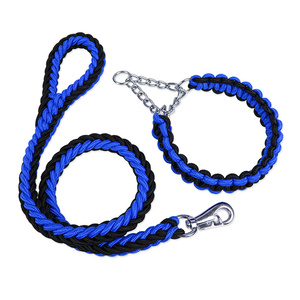Conjunto de correa reflectante ajustable de nailon y poliéster para adiestramiento de perros <span class=keywords><strong>Collar</strong></span> redondo transpirable duradero personalizado de fábrica suave para perros - Product Image 6