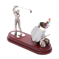 Porte-stylo de golf, cadeaux de golf pour hommes, nouveauté unique, décoration de bureau originale, gadgets, mini porte-stylo de golf, organisateur pour golfeur