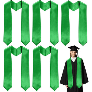 Banderines de Graduación de Color Sólido, 70x15 Pulgadas, Amarillo, para Toga de Licenciatura Formal - Product Image 3