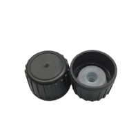 Bouchon de bouteille d'huile essentielle, doseur noir vif, 1 pièce de 28mm, avec bouchon slim
