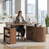 Table d'angle informatique électrique réglable en hauteur pour vente en gros, avec conception personnalisée directe usine OEM et tiroir pour salle de jeux