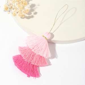 E-Magic Fashion, pompons faits à la main, faible MOQ, couleur personnalisée, cordon décoratif à 3 couches, pompons en polyester pour la décoration - Product Image 4