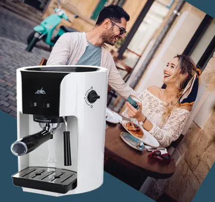 JAVA WSD18-050 household family use semi auto coffee cappuccino machine