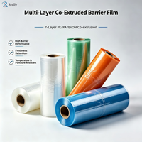 Película de Barrera Multicapa Coextruida Personalizada, Película Funcional Industrial de Alta Barrera para Envasado al Vacío de Alimentos en Rollo
