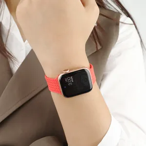 Siliconen Band Voor Appel Horlogeband 44Mm 40Mm 38Mm 42Mm Textuur Elastische Riem Armband Voor Iwatch 3 4 5 Se 6 Serie Siliconen Band