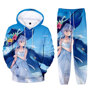 Conjunto de Sudadera con Capucha y Pantalones Deportivos Majo No Tabitabi, Conjunto de Sudadera con Capucha y Pantalones de Anime al por Mayor, Unisex, para Mujer y Hombre, Ropa Casual de Cosplay - Product Image 2