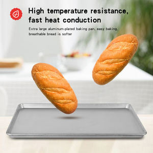 Plaque de cuisson rectangulaire en acier au carbone 66x46cm Utilisation en four commercial Écologique Chauffage <span class=keywords><strong>rapide</strong></span> - Product Image 3