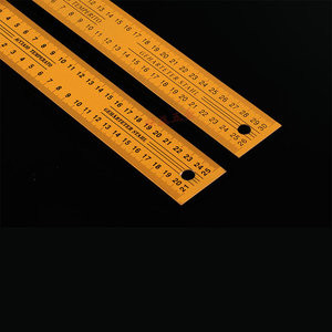 Regla cuadrada de acero pintada de amarillo de 250-300 mm para carpintería y mampostería, herramienta de medición - Product Image 1