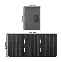 Panneau solaire pliable OEM Mono ETFE, chargeur solaire portable avec port USB Type-C 10W 30W 40W 60W, panneau solaire pliable pour téléphone