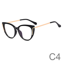 Nuevas gafas de ordenador, gafas de Color para mujer, montura óptica TR90, Ojo de gato, gafas antiluz azul para miopía, lentes