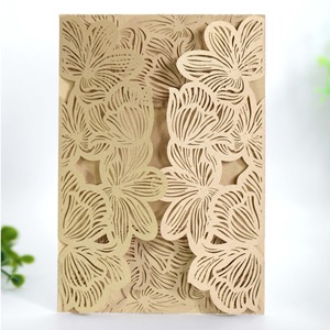 การ์ดเชิญพิเศษ หลายสี ดีไซน์พิเศษ ปรับแต่งการพิมพ์ ตัดด้วยเลเซอร์ สำหรับงานวันเกิด งานแต่งงาน พร้อมซอง - Product Image 3