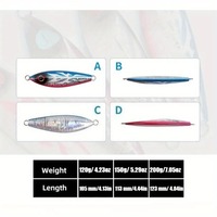 FISHING LUER Leurre métallique lumineux à dérive lente 120/150/200g, appât artificiel dur pour la pêche en haute mer, la pêche en bateau, les poissons de mer salée et le thon
