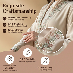 เสื้อคลุมตัวนอกขอบลูกไม้สีงาช้างแบบเปิดด้านหน้าเพื่อการสวมใส่แบบซ้อนทับที่นุ่มนวลและเป็นกลาง - Product Image 3