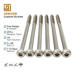 Tornillos de seguridad antirrobo de cabeza cuadrada con ranura oculta, métricos personalizados M3 M4 M5 M8 M9 M12, de acero inoxidable SS316 - Product Image 1