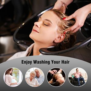 Lavabo Portátil Ajustable en Altura para Lavar el Cabello, Lavabo para Peluquería, Lavabo para Lavar la Espalda, para Barbería - Product Image 2