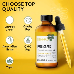 <span class=keywords><strong>Huile</strong></span> de <span class=keywords><strong>fenugrec</strong></span> 2,11 oz 100% naturelle pure pour la croissance des cheveux et la santé de la peau - Flacon compte-gouttes Qualité supérieure Premium - Product Image 4