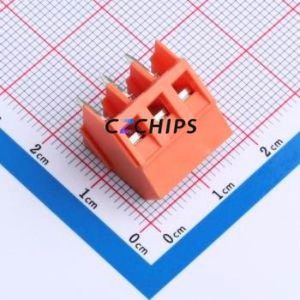 DB103-5.0-3P-OG-S Screw Terminal Block Through hole Component (THT),P=5mm Connector 1x3P 5mm Green Through Hole - Product Image 1