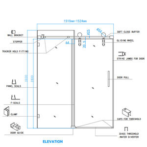 Profili in Alluminio per Porte Doccia e <span class=keywords><strong>Bagno</strong></span> con Telaio, Marca DOMO, Miglior Prezzo - Product Image 6