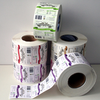 Autocollant personnalisé pour logo de produit, imperméable, auto-adhésif, en rouleau, étiquette d'emballage, papier kraft/papier d'art, film laminé, impression offset, OEM