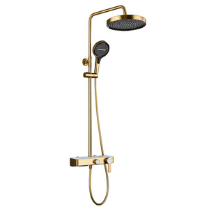 Diron Shower Set <b>Round</b> <b>Brushed</b> Gold Stainless Steel 0.8mpa Corrosion Prevention Bathroom Toilet - Product Image 3