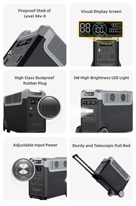 Trạm điện di động 10KW Trạm điện 3600W Trạm điện di động với bảng điều khiển năng lượng mặt trời - Product Image 3