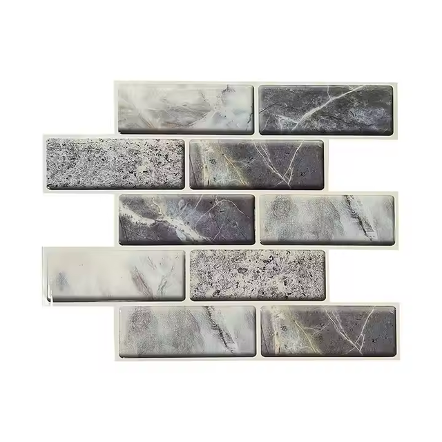 PU Mosaic Wall Tile Factory Price Self Adhesive Waterproof Mosaic Wall Tile Kitchen Backsplash