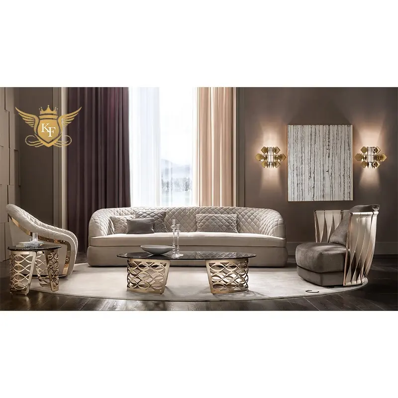 Mobili da soggiorno di design italiano di fascia alta divano a 3 posti spugna ad alta resilienza set di divani moderni in vera pelle di lusso