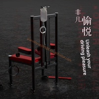 Chaise de bondage ergonomique en cuir avec repose-pieds détachable et dispositifs de retenue pour espace intime – Vente en gros
