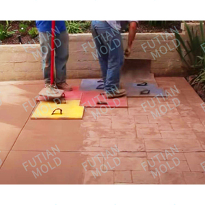 Molde de sello de hormigón con textura de madera caliente, alfombrilla de sello de hormigón de goma para moldes de hormigón de formas de plástico entrelazadas para suelo - Product Image 3