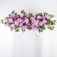 Chemin de table floral artificiel, arrangement floral long simulé, guirlande décorative universelle pour arche de mariage et table