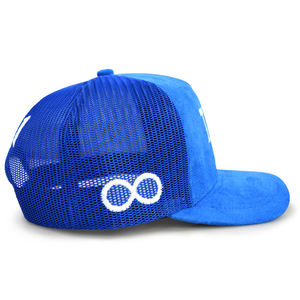 Gorra trucker de gamuza barata al por mayor con visera curva, bordada, de malla, lisa, deportiva - Product Image 5