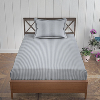 Parure de draps plats 100 % coton pur pour enfants, hôpitaux et dortoirs, couleur unie personnalisable, 500 fils, toutes saisons, universelle